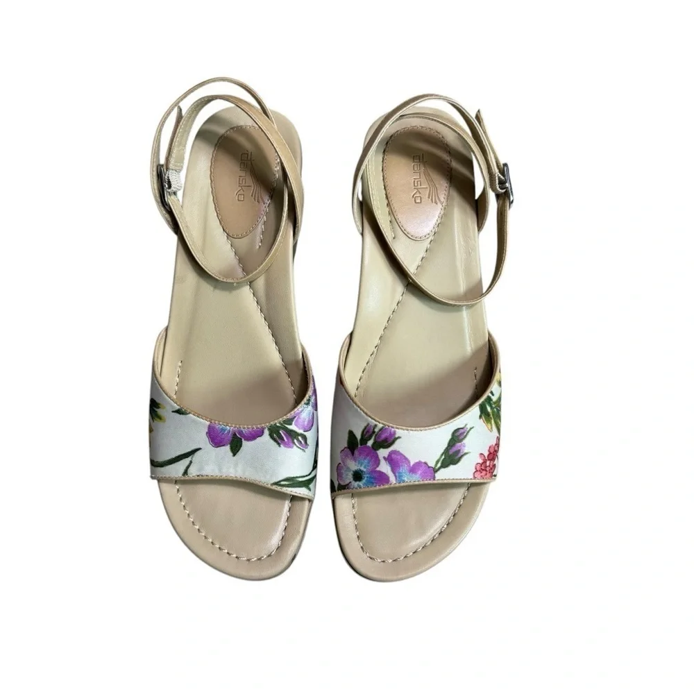 Dansko - Floral Wedge Strappy Comfort Sandals Sz 39
